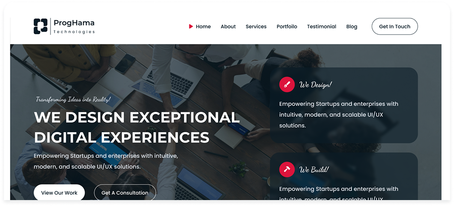 Proghama Tech website Image Banner